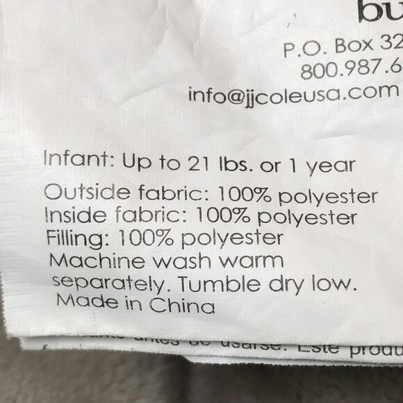 JJ Cole Urban Bundle Me Infant Carrier Car Seat Cover Brown Taupe Faux Fur Lined - Picture 11 of 12